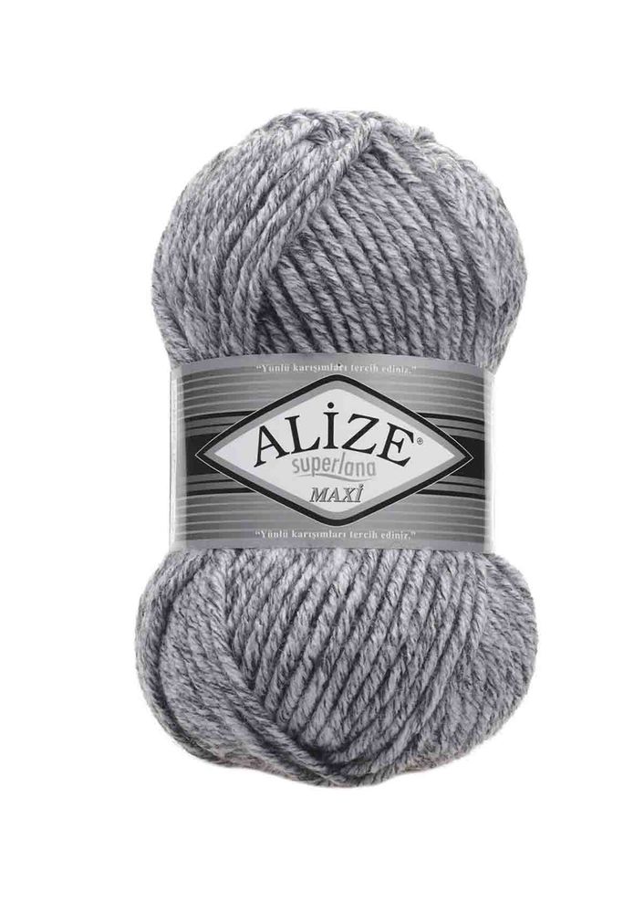 Alize Superlana Maxi El Örgü İpi Jaspe Gri 801