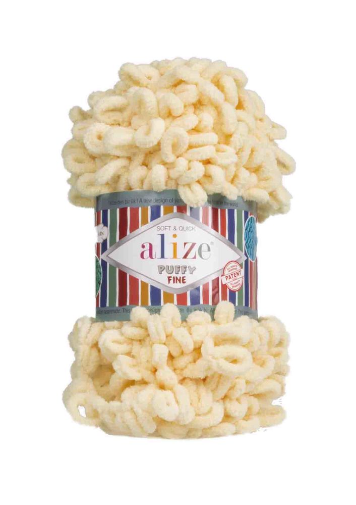 Alize Puffy Fine El Örgü İpi Taş 160
