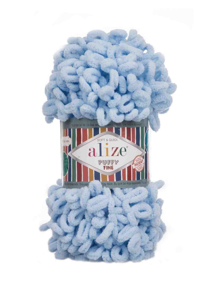 Alize Puffy Fine El Örgü İpi Bebe Mavi 218