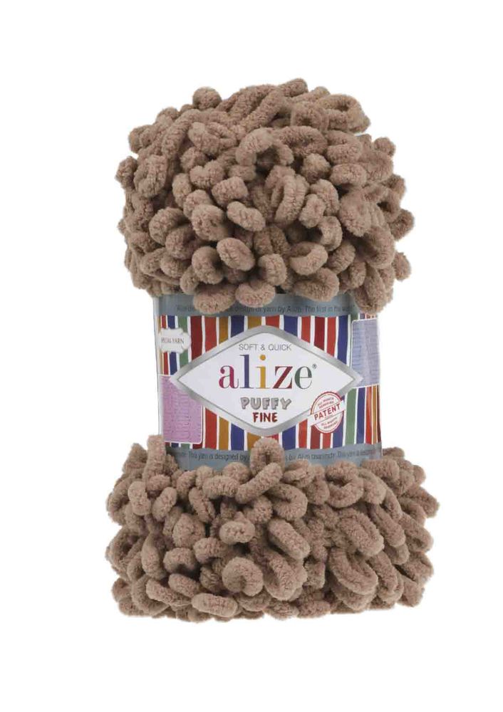 Alize Puffy Fine El Örgü İpi Sütlü Kahve 329