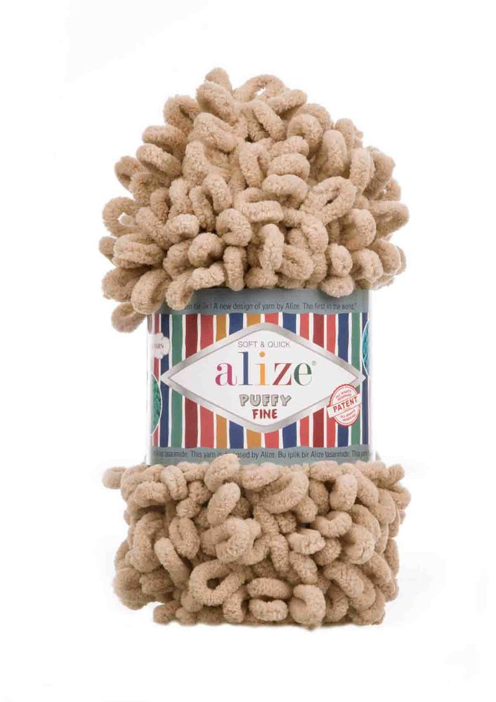 Alize Puffy Fine El Örgü İpi Çöl Kumu 415