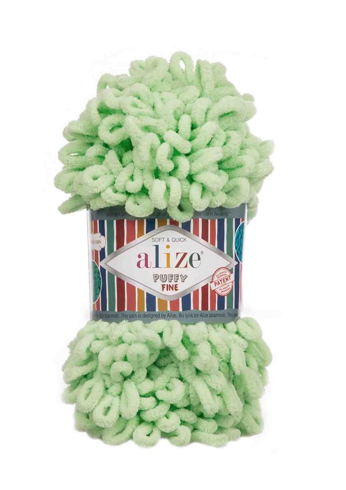 Alize Puffy Fine El Örgü İpi Yeşil 516