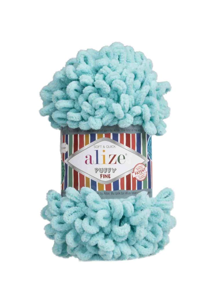 Alize Puffy Fine El Örgü İpi Turkuaz 263