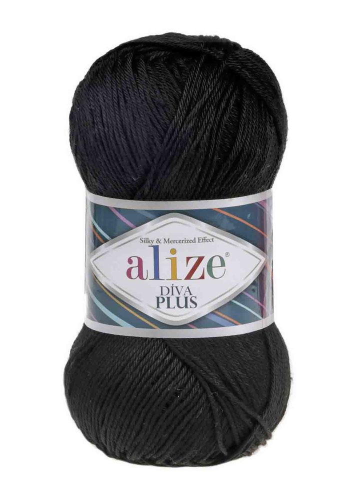 Alize Diva Plus El Örgü İpi Siyah 060