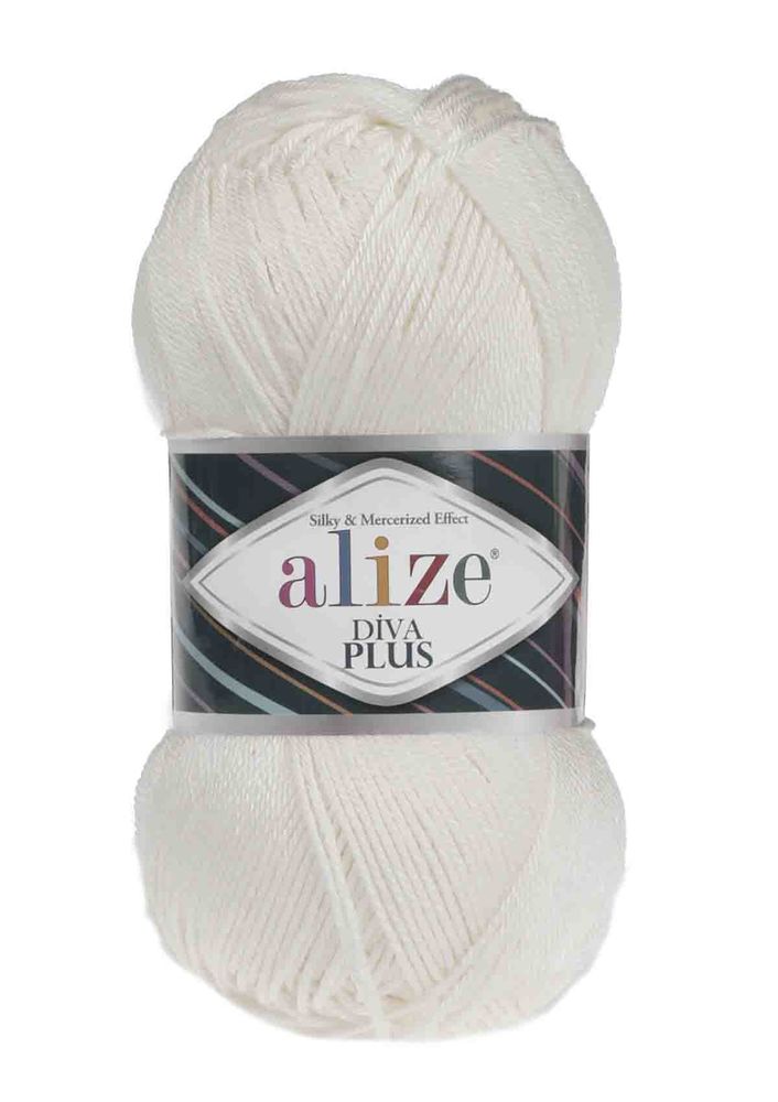 Alize Diva Plus El Örgü İpi Açık Krem 062