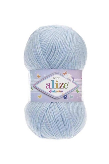 Alize Şekerim Bebe El Örgü İpi Açık Mavi 183