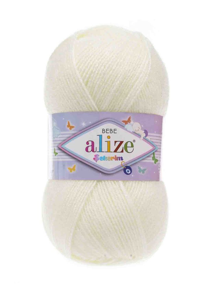 Alize Şekerim Bebe El Örgü İpi Krem 001