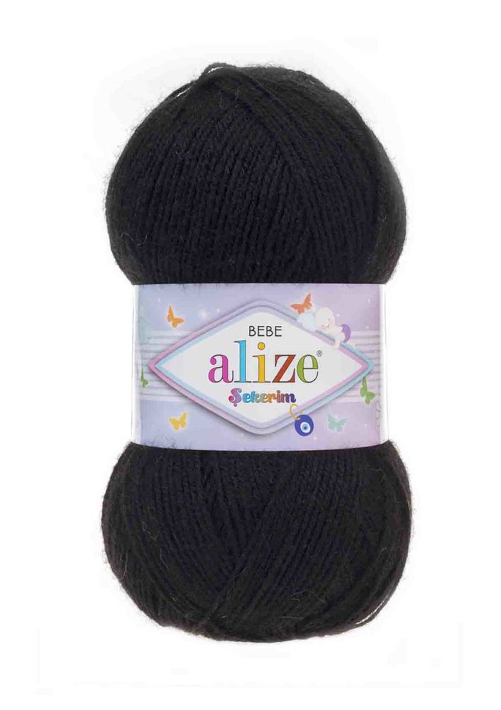 Alize Şekerim Bebe El Örgü İpi Siyah 060
