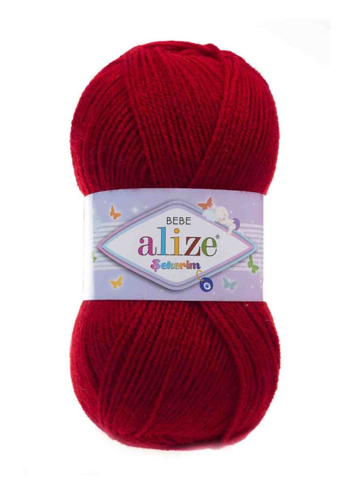 Alize Şekerim Bebe El Örgü İpi Koyu Kırmızı 106