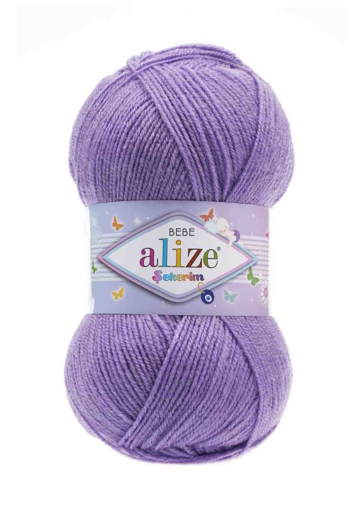 Alize Şekerim Bebe El Örgü İpi Menekşe 247
