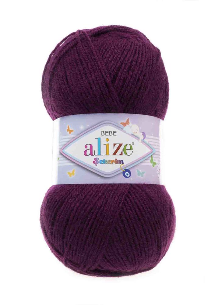 Alize Şekerim Bebe El Örgü İpi Mürdüm 304