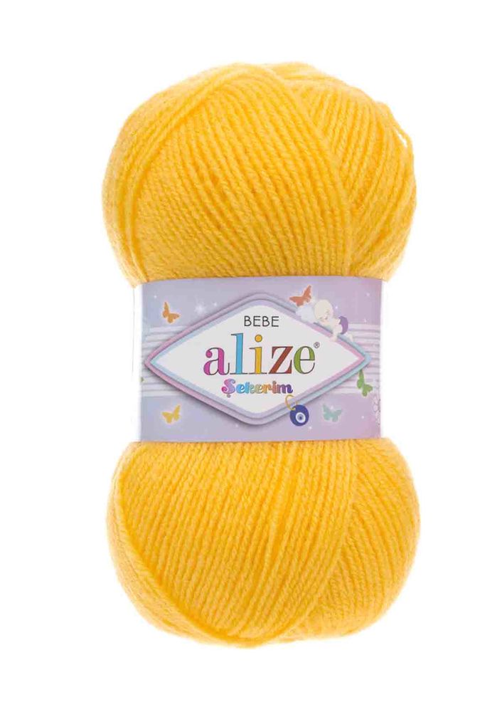 Alize Şekerim Bebe El Örgü İpi Koyu Sarı 566