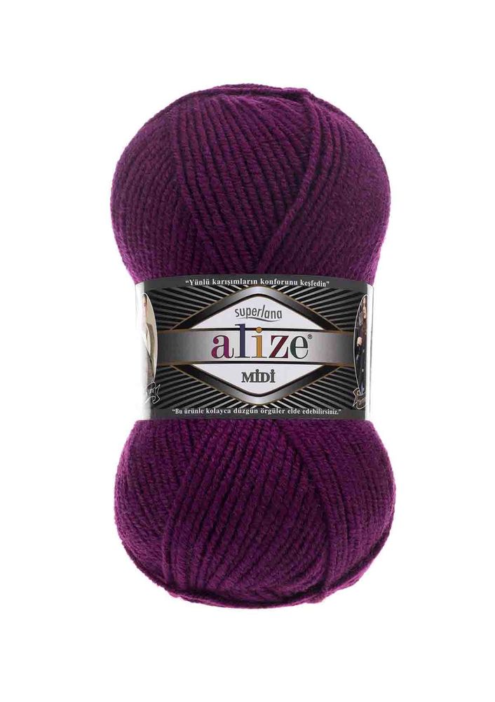 Alize Superlana Midi El Örgü İpi Koyu Pembe 050