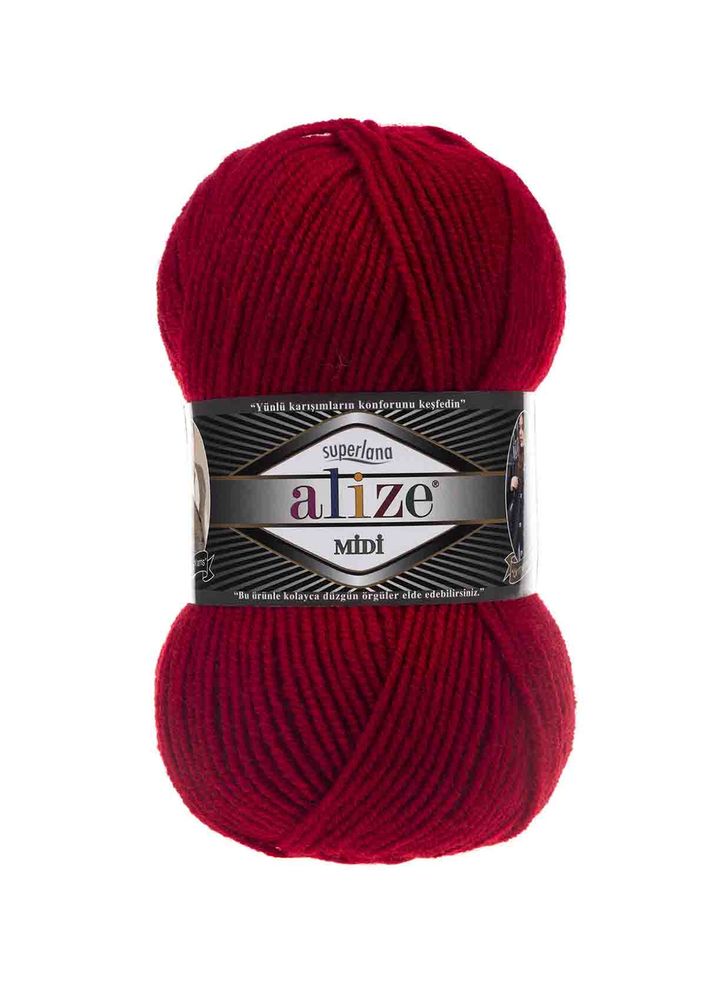 Alize Superlana Midi El Örgü İpi Kırmızı 056