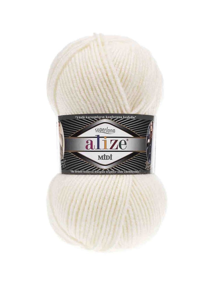 Alize Superlana Midi El Örgü İpi Krem 062