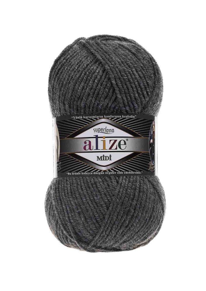 Alize Superlana Midi El Örgü İpi Orta Gri Melanj 182