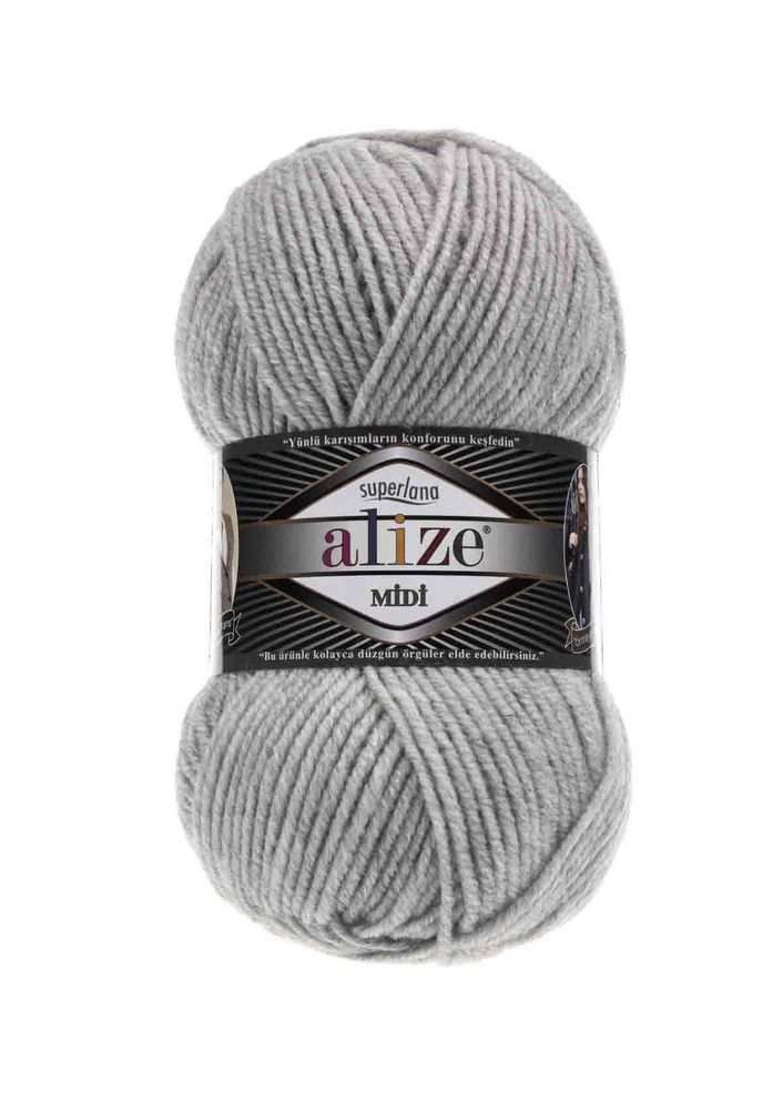 Alize Superlana Midi El Örgü İpi Açık Gri Melanj 208