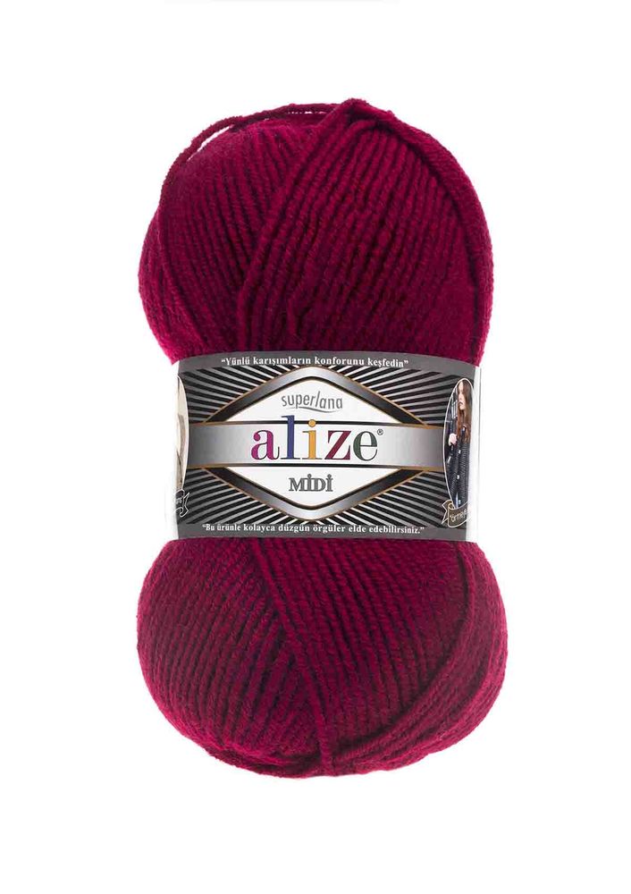 Alize Superlana Midi El Örgü İpi Vişne 390