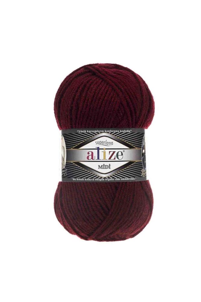 Alize Superlana Midi El Örgü İpi Bordo 057