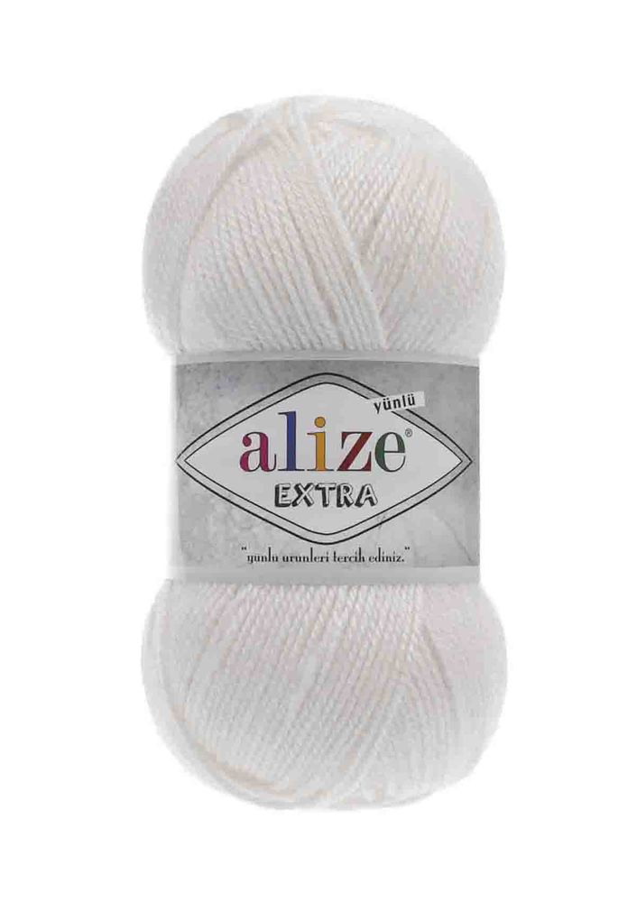 Alize Extra El Örgü İpi Beyaz 055