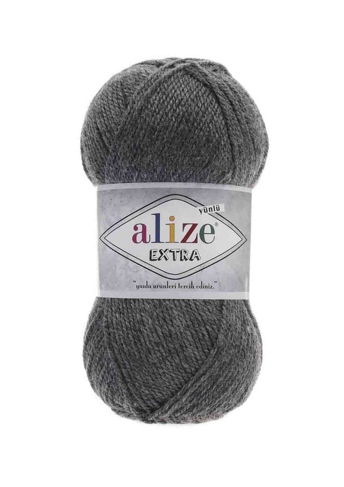 Alize Extra El Örgü İpi Koyu Gri Melanj 182
