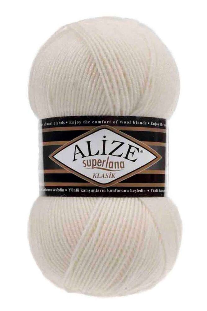 Alize Superlana Klasik El Örgü İpi Açık Krem 062