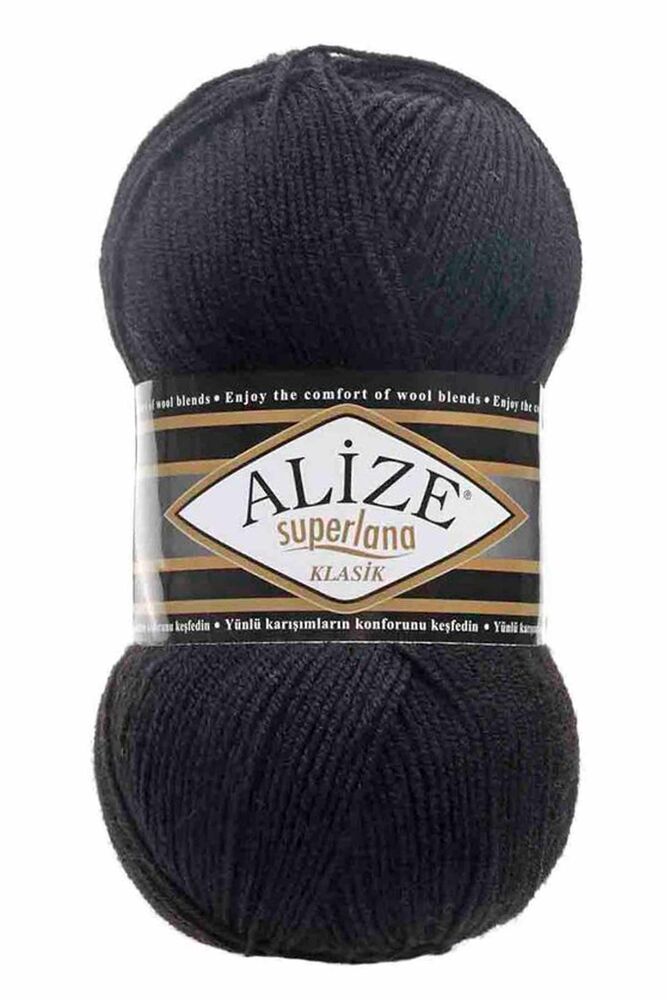 Alize Superlana Klasik El Örgü İpi Siyah 060