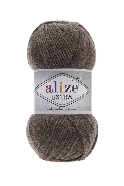 Alize Extra El Örgü İpi Kahve Melanj 240