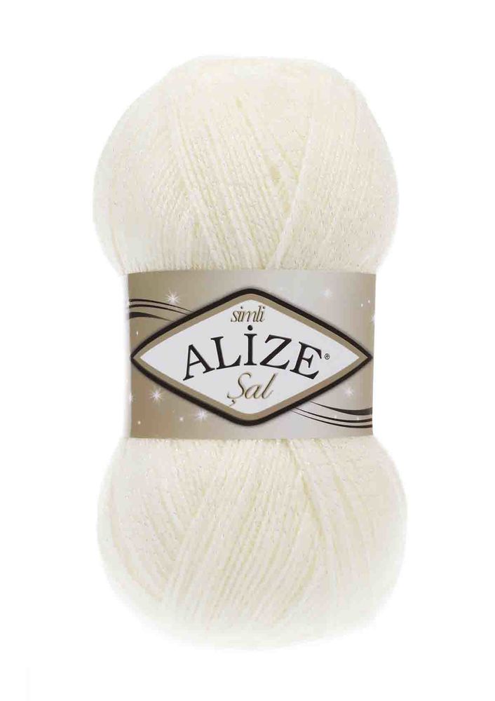 Alize Şal Sim El Örgü İpi Açık Krem 062