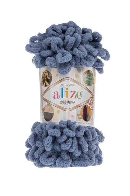 Alize Puffy El Örgü İpi Mavi 374