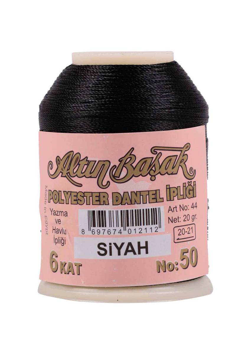Altınbaşak Oya Ve Dantel İpi 20 Gr Siyah
