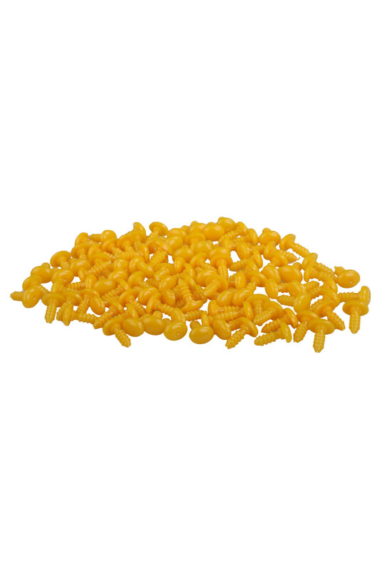 MİR PLASTİK - Oval Amigurumi Gözü 8*10 mm 100 Adet | Sarı