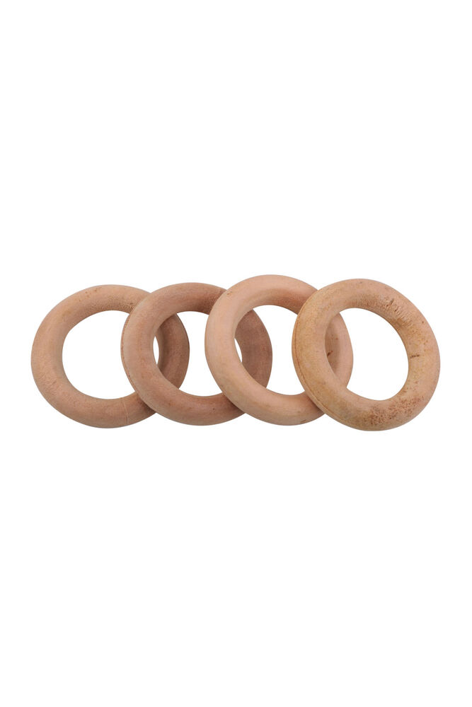 Diş Kaşıyıcı Ahşap Halka 4'lü 40 mm