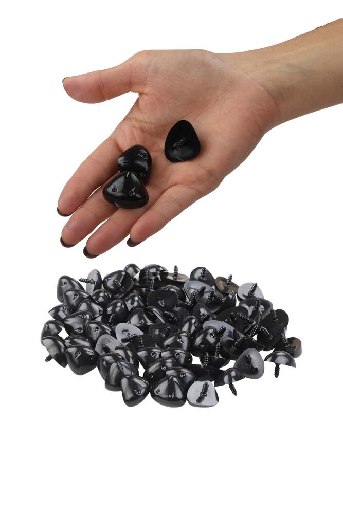 Amigurumi Safety Nose 30 mm 100 pcs /Black