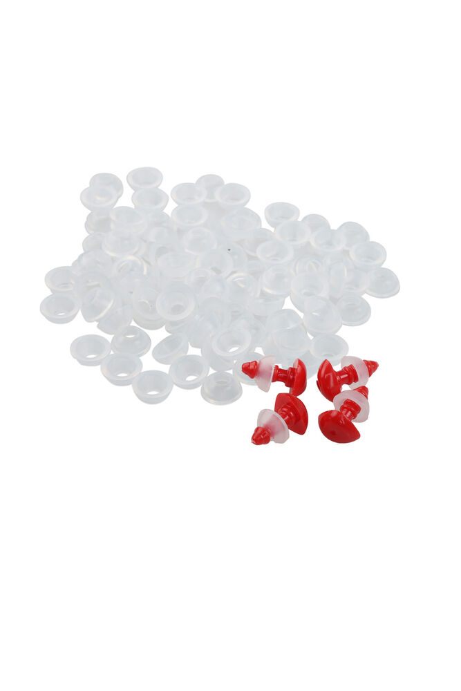 Amigurumi Safety Nose 8 mm 100 pcs /Red