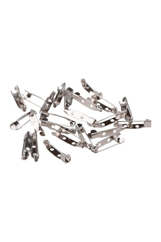 MİR PLASTİK - Brooch Pin 2.5 cm 25 pcs | Silver