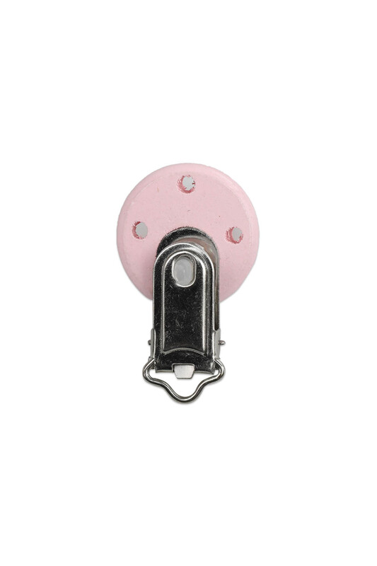 Wooden Pacifier Clip 3 Cm | Pink - Thumbnail