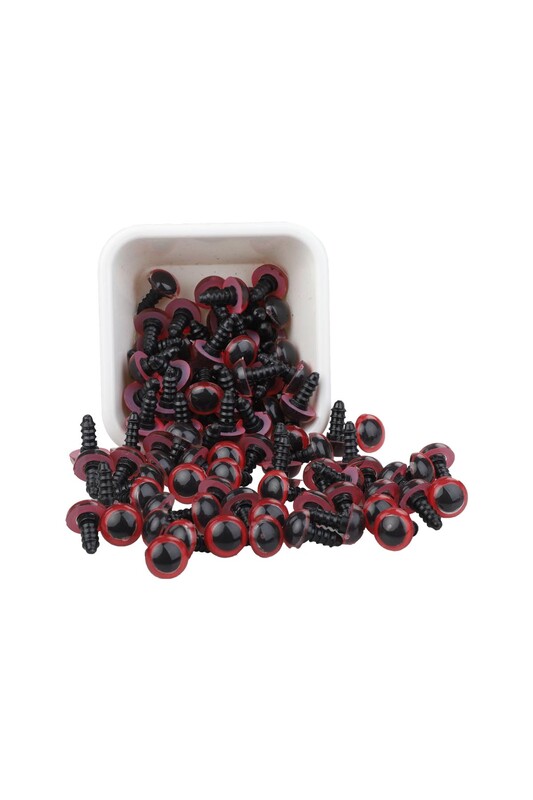 Amigurumi Safety Eyes 12 mm 100 pcs /Red - Thumbnail