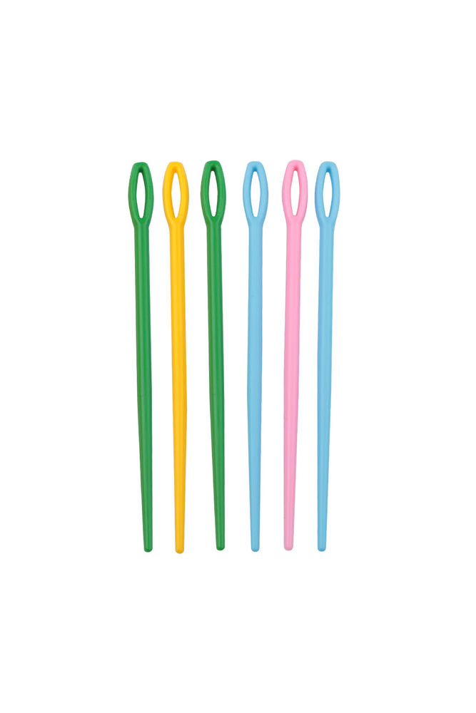 Plastic needles for wool and yarn 9cm. 6pcs