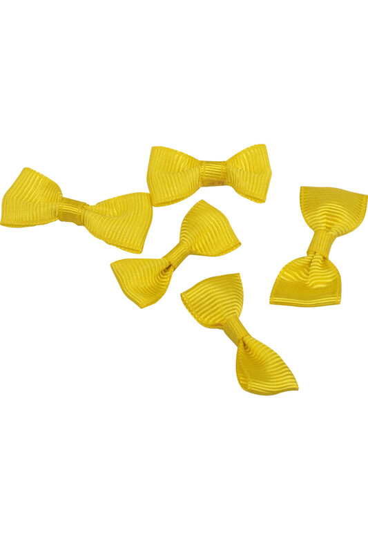 SİMİSSO - Amigurumi Fabric Bow 5 pcs |Lemon yellow