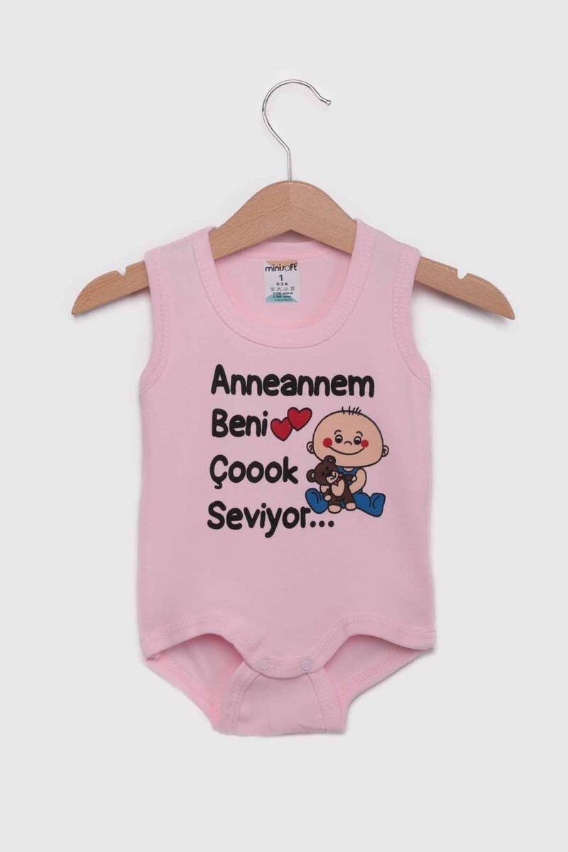 Anneannem Beni Çok Seviyor Bebek Zıbın Kod/renk: Pembe