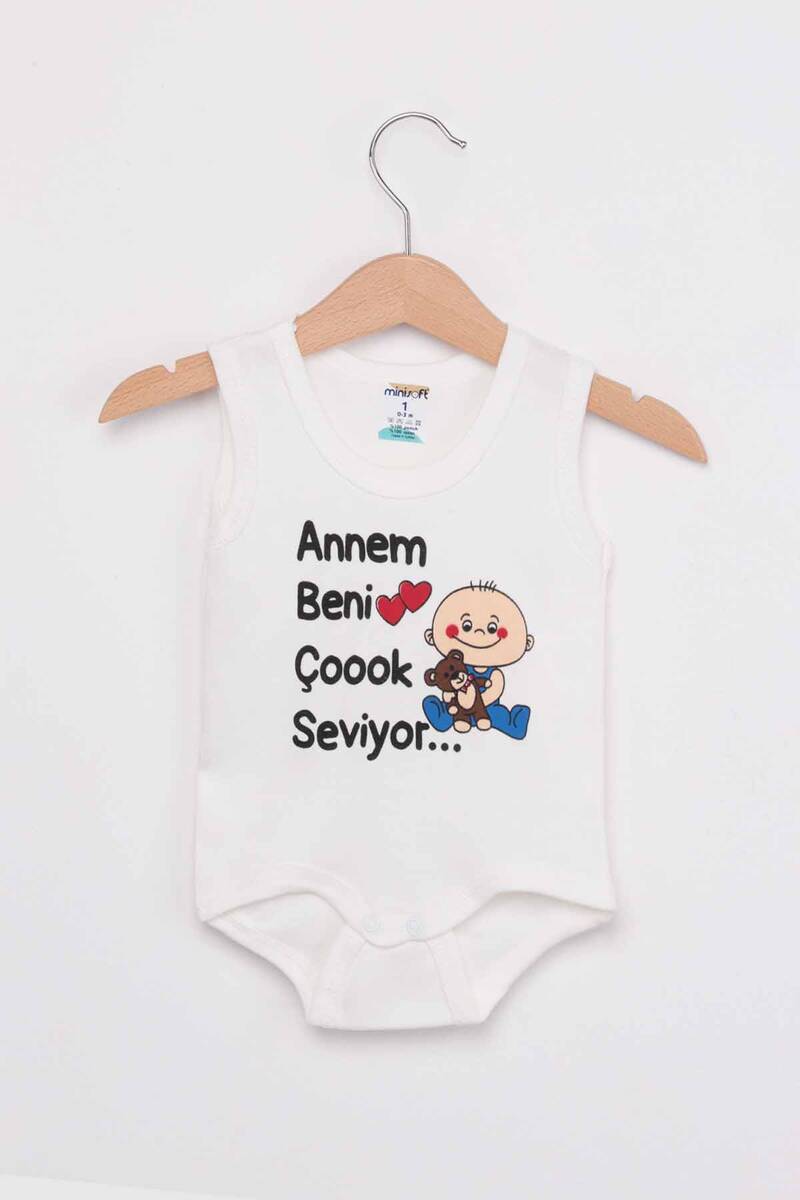 Annem Beni Çok Seviyor Bebek Zıbın | Ekru