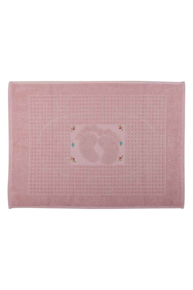 Nakışlı Ayak Havlusu 50*70 cm | Pembe