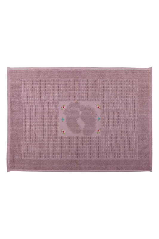 TEKİN - Nakışlı Ayak Havlusu 50*70 cm | Lila
