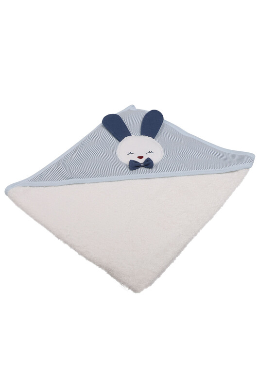 Rabbit Set of 4 Baby Bathrobes | Blue - Thumbnail