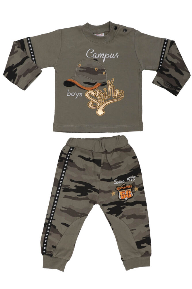 Hat Embroidered Baby Suit 7010 | Green
