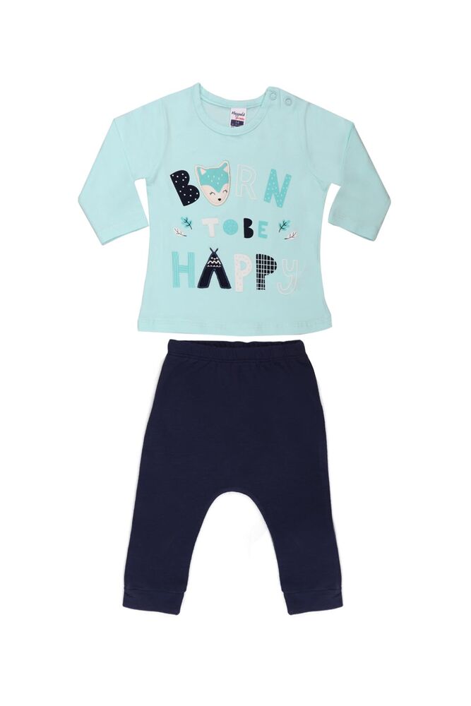 Hoppala Baby Printed Baby Girl Set | Sea Green