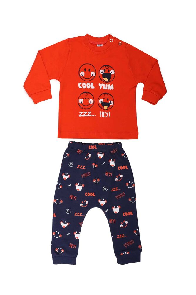 Hoppala Smile Pattern Baby Set 2103 | Red