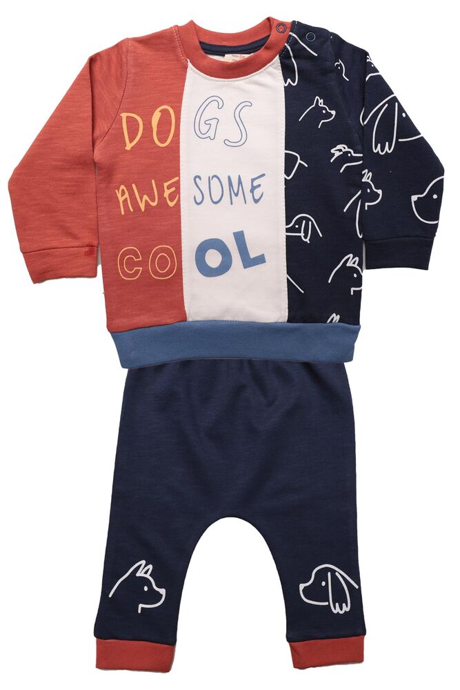 Yazı Baskılı Ekek Bebek Takım 1240 | Kiremit Yazı Baskılı Ekek Bebek Takım 1240 | Kiremit