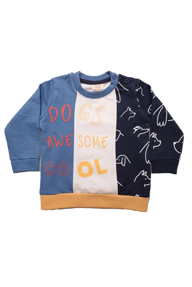 Yazı Baskılı Ekek Bebek Takım 1240 | Mavi Yazı Baskılı Ekek Bebek Takım 1240 | Mavi